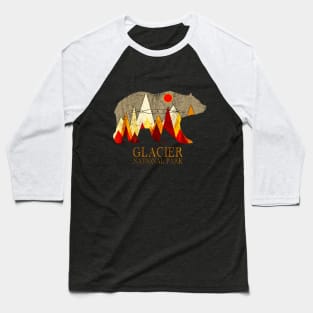 Glacier National Park Grizzly Bear Montana Baseball T-Shirt